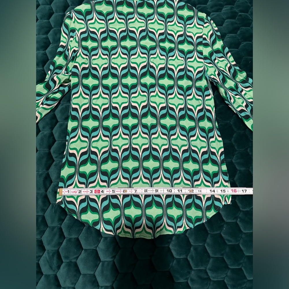 Zara Multicolored Print Pajama Style Top - Picture 5 of 9